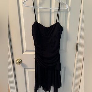 City Triangles Black Mini Dress with Spaghetti Straps